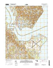 Solomons Island Maryland Current topographic map, 1:24000 scale, 7.5 X 7.5 Minute, Year 2016