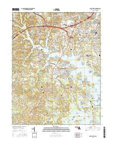 South River Maryland Current topographic map, 1:24000 scale, 7.5 X 7.5 Minute, Year 2016