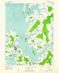 St. Michaels Maryland Historical topographic map, 1:24000 scale, 7.5 X 7.5 Minute, Year 1942
