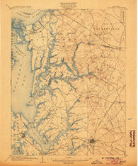St. Michaels Maryland Historical topographic map, 1:62500 scale, 15 X 15 Minute, Year 1904