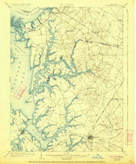 St. Michaels Maryland Historical topographic map, 1:62500 scale, 15 X 15 Minute, Year 1904