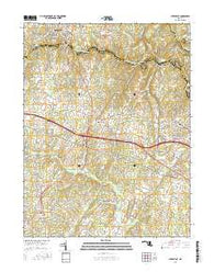 Sykesville Maryland Current topographic map, 1:24000 scale, 7.5 X 7.5 Minute, Year 2016