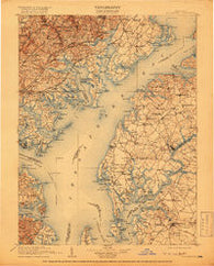 Tolchester Maryland Historical topographic map, 1:125000 scale, 30 X 30 Minute, Year 1908