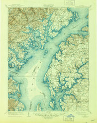 Tolchester Maryland Historical topographic map, 1:125000 scale, 30 X 30 Minute, Year 1908