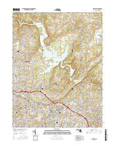 Towson Maryland Current topographic map, 1:24000 scale, 7.5 X 7.5 Minute, Year 2016