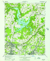 Towson Maryland Historical topographic map, 1:24000 scale, 7.5 X 7.5 Minute, Year 1944