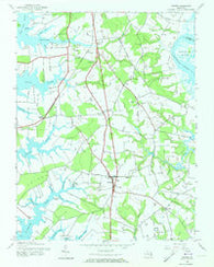 Trappe Maryland Historical topographic map, 1:24000 scale, 7.5 X 7.5 Minute, Year 1942