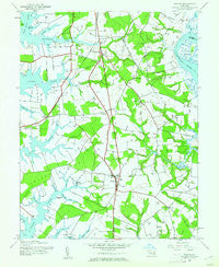 Trappe Maryland Historical topographic map, 1:24000 scale, 7.5 X 7.5 Minute, Year 1942