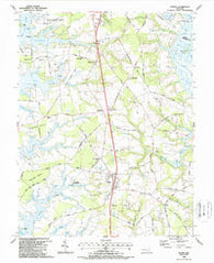 Trappe Maryland Historical topographic map, 1:24000 scale, 7.5 X 7.5 Minute, Year 1988