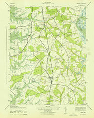 Trappe Maryland Historical topographic map, 1:31680 scale, 7.5 X 7.5 Minute, Year 1943
