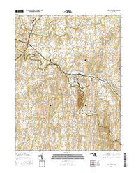 Union Bridge Maryland Current topographic map, 1:24000 scale, 7.5 X 7.5 Minute, Year 2016