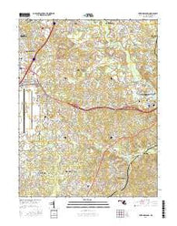 Upper Marlboro Maryland Current topographic map, 1:24000 scale, 7.5 X 7.5 Minute, Year 2016