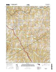 Urbana Maryland Current topographic map, 1:24000 scale, 7.5 X 7.5 Minute, Year 2016