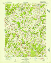 Urbana Maryland Historical topographic map, 1:24000 scale, 7.5 X 7.5 Minute, Year 1953