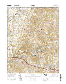 Walkersville Maryland Historical topographic map, 1:24000 scale, 7.5 X 7.5 Minute, Year 2014
