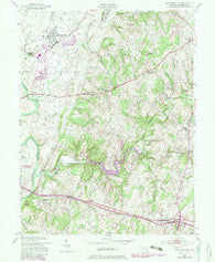 Walkersville Maryland Historical topographic map, 1:24000 scale, 7.5 X 7.5 Minute, Year 1953