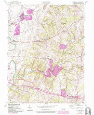 Walkersville Maryland Historical topographic map, 1:24000 scale, 7.5 X 7.5 Minute, Year 1953