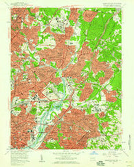 Washington East District of Columbia Historical topographic map, 1:24000 scale, 7.5 X 7.5 Minute, Year 1956