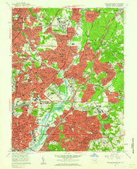 Washington East District of Columbia Historical topographic map, 1:24000 scale, 7.5 X 7.5 Minute, Year 1957