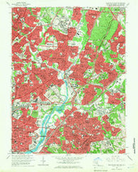 Washington East District of Columbia Historical topographic map, 1:24000 scale, 7.5 X 7.5 Minute, Year 1965