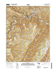 Westernport Maryland Current topographic map, 1:24000 scale, 7.5 X 7.5 Minute, Year 2016