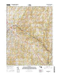 Westminster Maryland Current topographic map, 1:24000 scale, 7.5 X 7.5 Minute, Year 2016