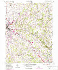 Westminster Maryland Historical topographic map, 1:24000 scale, 7.5 X 7.5 Minute, Year 1953