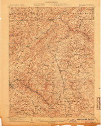 Westminster Maryland Historical topographic map, 1:62500 scale, 15 X 15 Minute, Year 1905