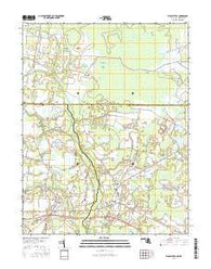 Whaleyville Maryland Current topographic map, 1:24000 scale, 7.5 X 7.5 Minute, Year 2016