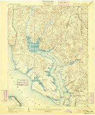 Wicomico Maryland Historical topographic map, 1:62500 scale, 15 X 15 Minute, Year 1902