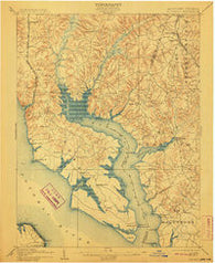 Wicomico Maryland Historical topographic map, 1:62500 scale, 15 X 15 Minute, Year 1902