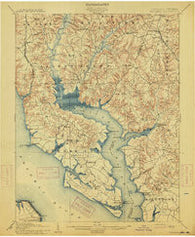 Wicomico Maryland Historical topographic map, 1:62500 scale, 15 X 15 Minute, Year 1914