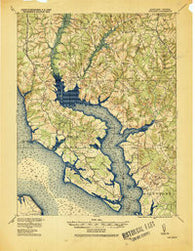 Wicomico Maryland Historical topographic map, 1:62500 scale, 15 X 15 Minute, Year 1920