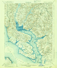 Wicomico Maryland Historical topographic map, 1:62500 scale, 15 X 15 Minute, Year 1914