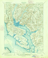Wicomico Maryland Historical topographic map, 1:62500 scale, 15 X 15 Minute, Year 1914