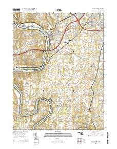 Williamsport Maryland Current topographic map, 1:24000 scale, 7.5 X 7.5 Minute, Year 2014