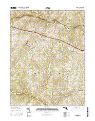 Woodbine Maryland Current topographic map, 1:24000 scale, 7.5 X 7.5 Minute, Year 2016