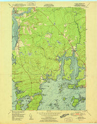 Addison Maine Historical topographic map, 1:24000 scale, 7.5 X 7.5 Minute, Year 1951