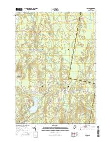 Albion Maine Current topographic map, 1:24000 scale, 7.5 X 7.5 Minute, Year 2014