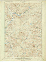 Allagash Falls Maine Historical topographic map, 1:62500 scale, 15 X 15 Minute, Year 1935