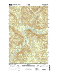 Allagash Falls Maine Current topographic map, 1:24000 scale, 7.5 X 7.5 Minute, Year 2014