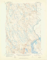 Amity Maine Historical topographic map, 1:62500 scale, 15 X 15 Minute, Year 1958