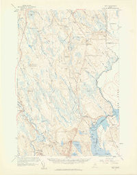 Amity Maine Historical topographic map, 1:62500 scale, 15 X 15 Minute, Year 1958