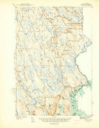 Amity Maine Historical topographic map, 1:62500 scale, 15 X 15 Minute, Year 1940