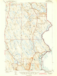 Amity Maine Historical topographic map, 1:62500 scale, 15 X 15 Minute, Year 1943