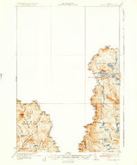 Arnold Pond Maine Historical topographic map, 1:62500 scale, 15 X 15 Minute, Year 1935