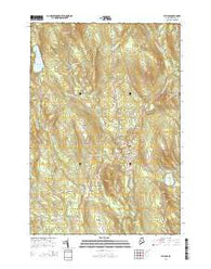 Athens Maine Current topographic map, 1:24000 scale, 7.5 X 7.5 Minute, Year 2014