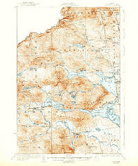 Attean Maine Historical topographic map, 1:62500 scale, 15 X 15 Minute, Year 1925