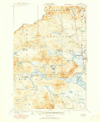 Attean Maine Historical topographic map, 1:62500 scale, 15 X 15 Minute, Year 1925