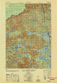Attean Maine Historical topographic map, 1:50000 scale, 15 X 15 Minute, Year 1950